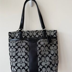 Coach Signature Stripe Tote Bag